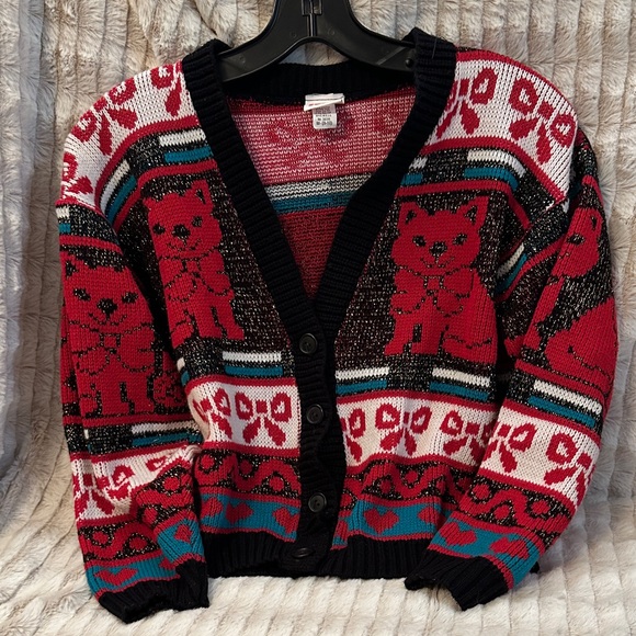 Bobby Socks Other - Bobby Socks Cat Patterned Cardigan